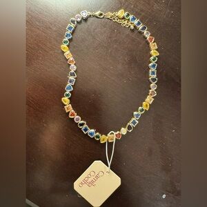 Camila Coelho Multicolor/ Rainbow Gemstone Necklace
